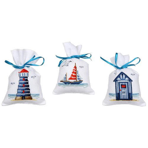 Geschenksäckchen "Maritim, 3er-Set