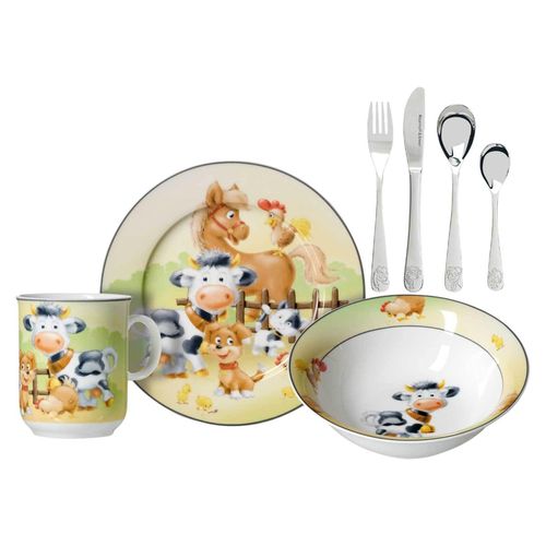 Ritzenhoff & Breker Kindergeschirr mit Besteck Hoftiere