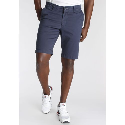 Chinoshorts DELMAO, Herren, Gr. 42, N-Gr, blau (marine), Obermaterial: 98% Baumwolle, 2% Elasthan, unifarben, casual, normal kniefrei, Hosen, mit Details - NEUE MARKE