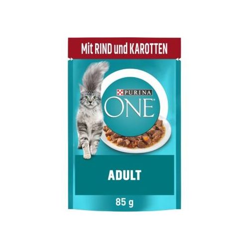 Purina ONE Adult 26x85g mit Rind und Karotten