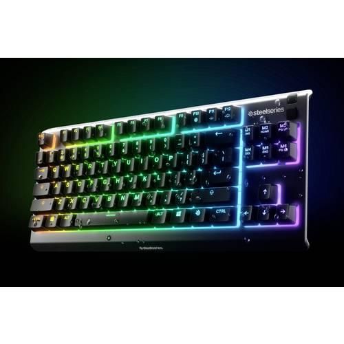 Steelseries Apex 3 TKL Kabelgebunden Gaming-Tastatur Deutsch, QWERTZ Schwarz Beleuchtet