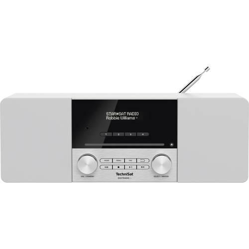 TechniSat DIGITRADIO 3 Tischradio DAB+, UKW CD, USB, Bluetooth® Inkl. Fernbedienung, Weckfunktion, Akku-Ladefunktion Weiß