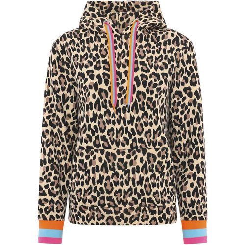 Zwillingsherz Hoodie »"Leo Allover Neon Kante"«, im Animal-Design und kontrastfarbigen Ärmelbündchen