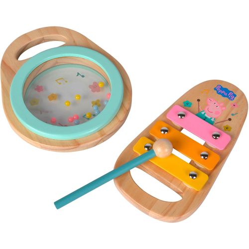 Eichhorn Spielzeug-Musikinstrument »Peppa Pig Holz-Musikset, 2-tlg.«, (Set, 2 tlg.)