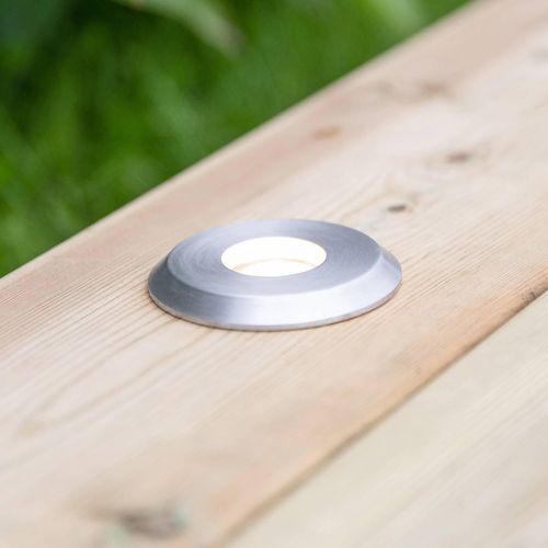 Garden 24 Decklight, silber, Licht oben, 0,8W