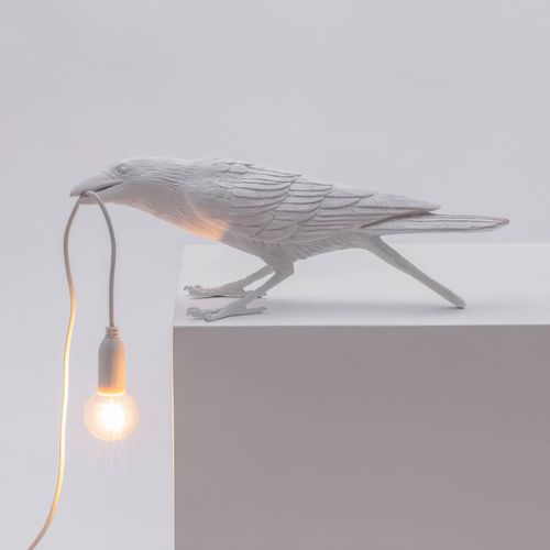 SELETTI Bird Lamp LED-Dekotischlampe spielend weiß