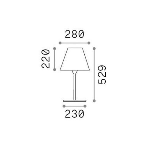 Ideal Lux Außentischleuchte Arcadia, anthrazit, Höhe 53 cm