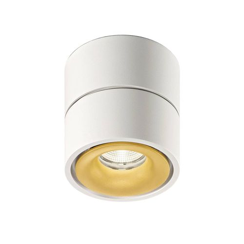 Egger Clippo LED-Deckenspot, weiß-gold, 3.000K