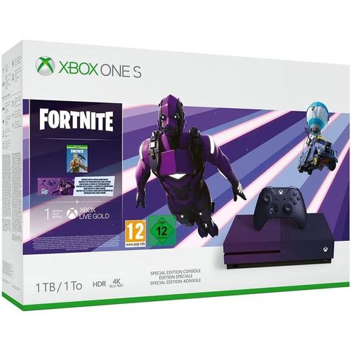 Xbox One S 1000GB - Schwarz - Limited Edition Fortnite + Fortnite