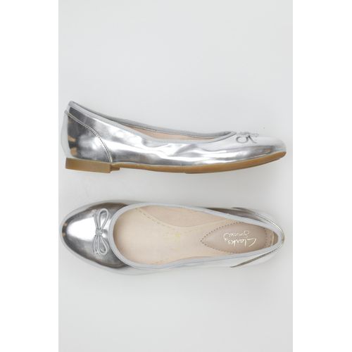 Clarks Damen Ballerinas, silber, Gr. 37