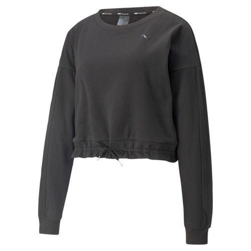 Puma Damen Train French Terry Crew Sweatshirt schwarz