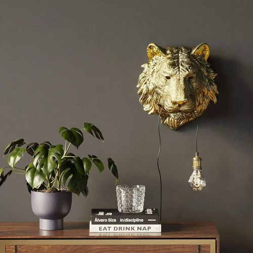 KARE Design Animal Tiger Wandleuchte mit Zuleitung, 52710,