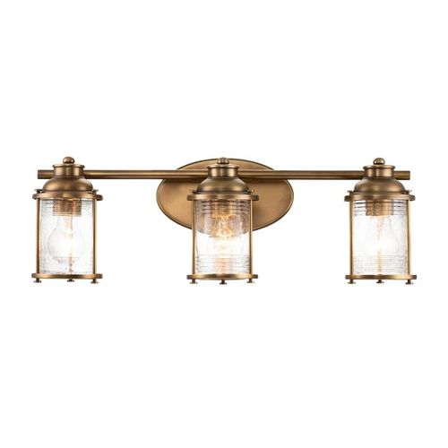 Elstead Lighting Ashland Bay Wandleuchte 3-flammig, QN-ASHLANDBAY3-NBR-BATH,