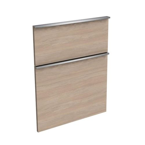 evineo ineo4 Auszugsfront für Unterschrank 60 cm, für Hettich-Auszugssystem, mit 2 Auszügen, für Griffleisten, BL000357,