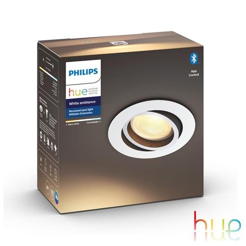 Philips Hue White Ambiance Milliskin Einbauleuchte Erweiterung, GU10, 8720169319875,