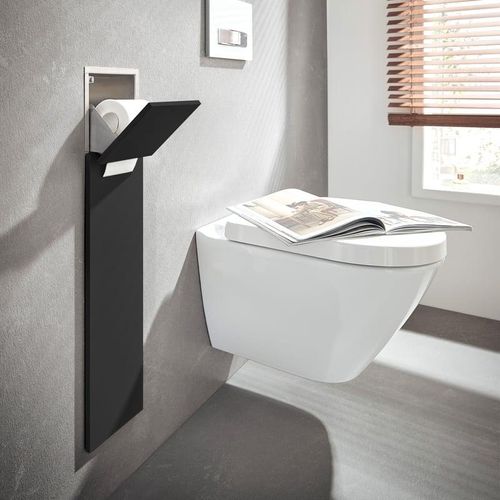 Emco Asis Pure WC-Modul, mit Bürstengarnitur, mit Papier- und Reservepapierhalter, 975551400,