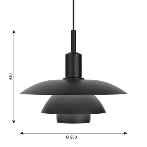 Louis Poulsen PH 5/5 Pendel schwarz CCT Bluetooth