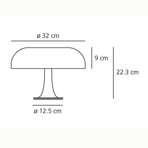 Artemide Nessino - Designer-Tischleuchte, orange