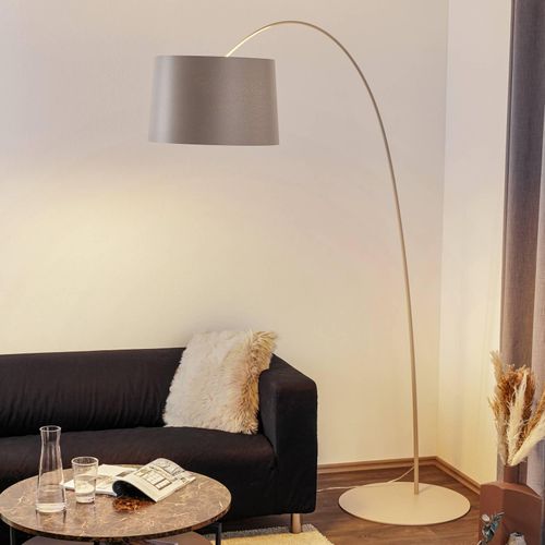 Foscarini Twiggy Bogenleuchte mit Dimmer, greige