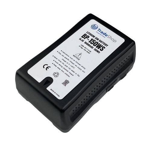 Trade-Shop Li-Ion Akku V-Mount 14,4V 10400mAh 150Wh mit D-Tap USB Ausgang für Sony Camcorder ersetzt BP-95WS BP-GL65 BP-GL95 BP-150WS BP-190S