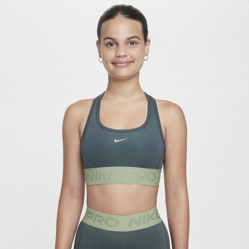 Nike Pro Swoosh Sport-BH für Mädchen - Grün