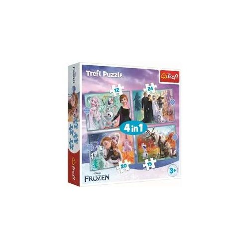 4 in 1 Puzzle 12,15, 20, 24 Teile Frozen