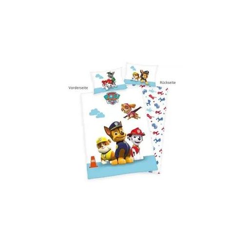 Paw Patrol 2632205063 - Flanell-Bettwäsche, 40x60 cm + 100x135 cm, 100% Baumwolle