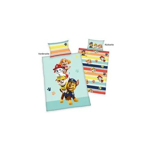 Paw Patrol 2432404063 - Bettwäsche (Made in Green), 40x60 cm + 100x135 cm, 100% Baumwolle