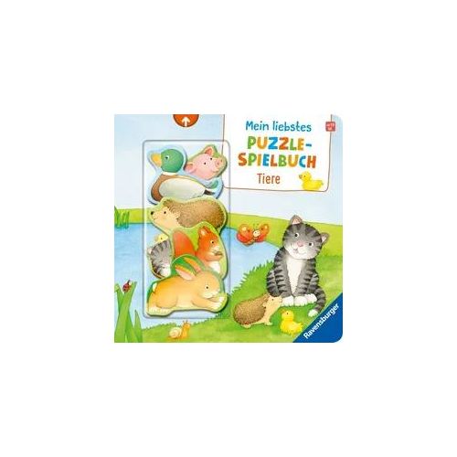 Mein liebstes Puzzle-Spielbuch: Tiere - Puzzlebuch ab 18 Monaten, mit 6 Puzzleteilen