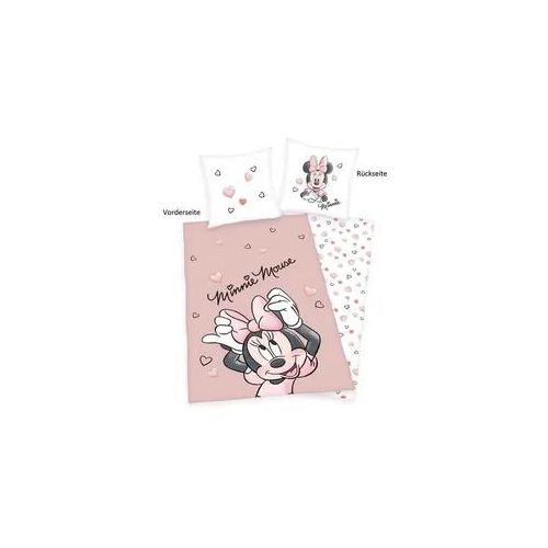 Disney 4478461050 - Minnie Mouse Bettwäsche, 80x80 cm + 135x200 cm, 100% Baumwolle