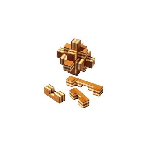 Philos 6054 - Sternpuzzle Bambus, 9 Puzzle Teile, Knobelspiel