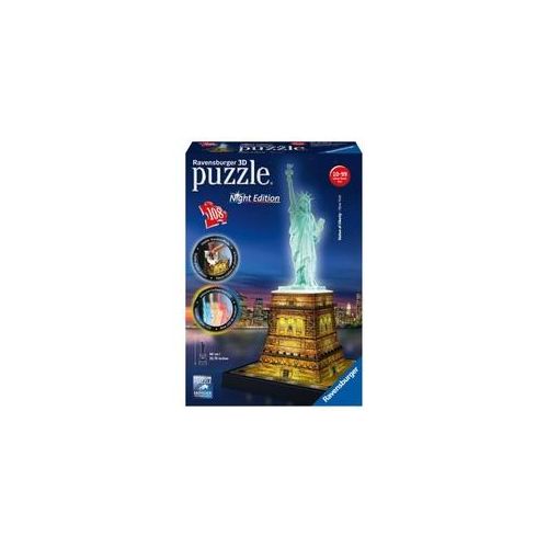 3D Puzzle Ravensburger Freiheitsstatue bei Nacht 108 Teile