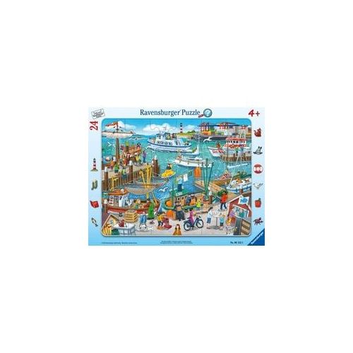 Rahmenpuzzle Ravensburger Ein Tag am Hafen 24 Teile