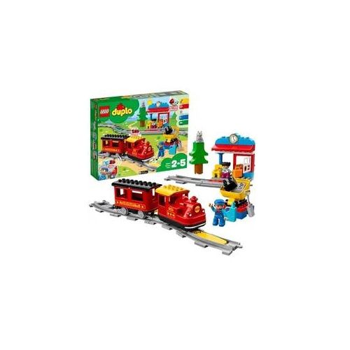 LEGO DUPLO 10874 Dampfeisenbahn, Eisenbahn-Spielzeug mit Push-&-Go-Motor