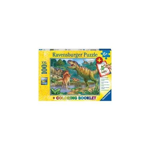 Puzzle Ravensburger Welt der Dinosaurier 100 Teile XXL Colouring Booklet