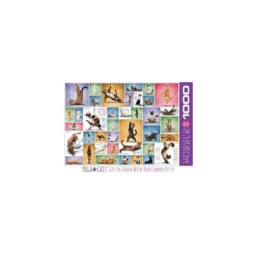 Eurographics 6000-0953 - Yoga Katzen , Puzzle, 1.000 Teile