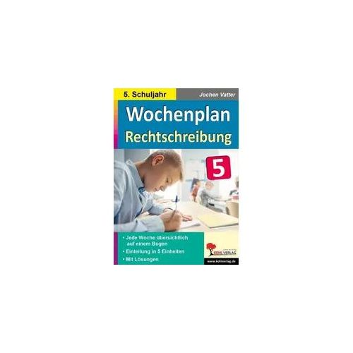 Wochenplan Rechtschreibung / Klasse 5