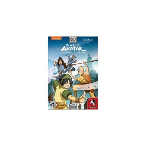 Pegasus 76003G - Avatar, Der Herr der Elemente (Team Avatar), Comic-Puzzle, 500 Teile