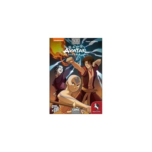 Pegasus 76002G - Avatar, Der Herr der Elemente (Feuer und Blitz), Comic-Puzzle, 500 Teile