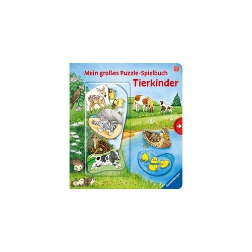 Mein großes Puzzle-Spielbuch: Tierkinder