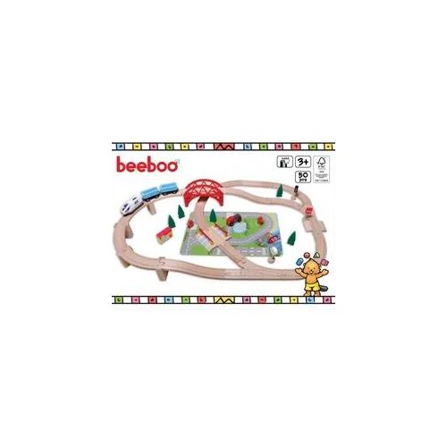 Beeboo Eisenbahn-Spielset 50-teilig