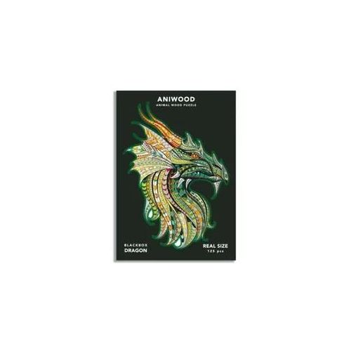 Aniwood J2310M - Animal Wood Puzzle, Blackbox Dragon M, Drache, Holz-Puzzle 125 Teile