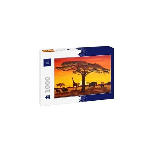 Lais Puzzle Sonnenuntergang mit afrikanischen Tieren 1000 Teile