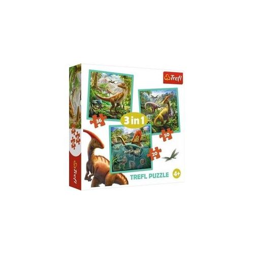 3 in 1 Puzzle - Dinosaurier (Kinderpuzzle)