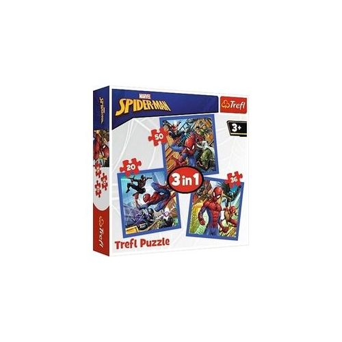 Marvel Spiderman, 3 in 1 Puzzle (Kinderpuzzle)