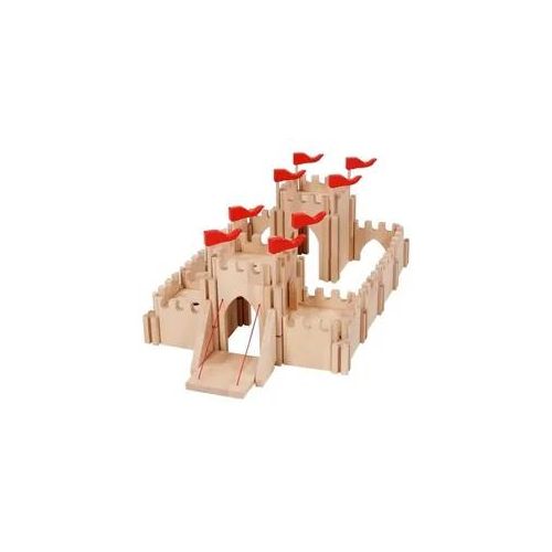 Goki 80347 - Ritterburg, Stecksystem, Holz, 63 Teile