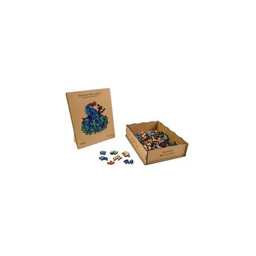 Philos 9081 - Artefakt Holzpuzzle 2in1 Pfau