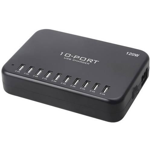 LVSUN 120W Smart 10-Port USB-Ladestation 120 W Steckdose Ausgangsstrom (max.) 24000 mA USB Anzahl Ausgänge: 10 x