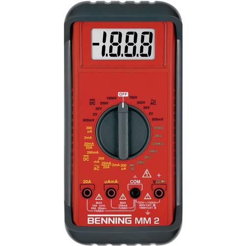 Benning MM 2 Hand-Multimeter kalibriert (DAkkS-akkreditiertes Labor) digital CAT II 1000 V, CAT III 600 V Anzeige (Counts): 2000