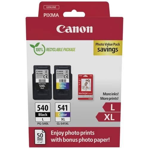 Canon Druckerpatrone PG540L/CL541XL Photo Value Pack Original Kombi-Pack Schwarz, Cyan, Magenta, Gelb 5224B012